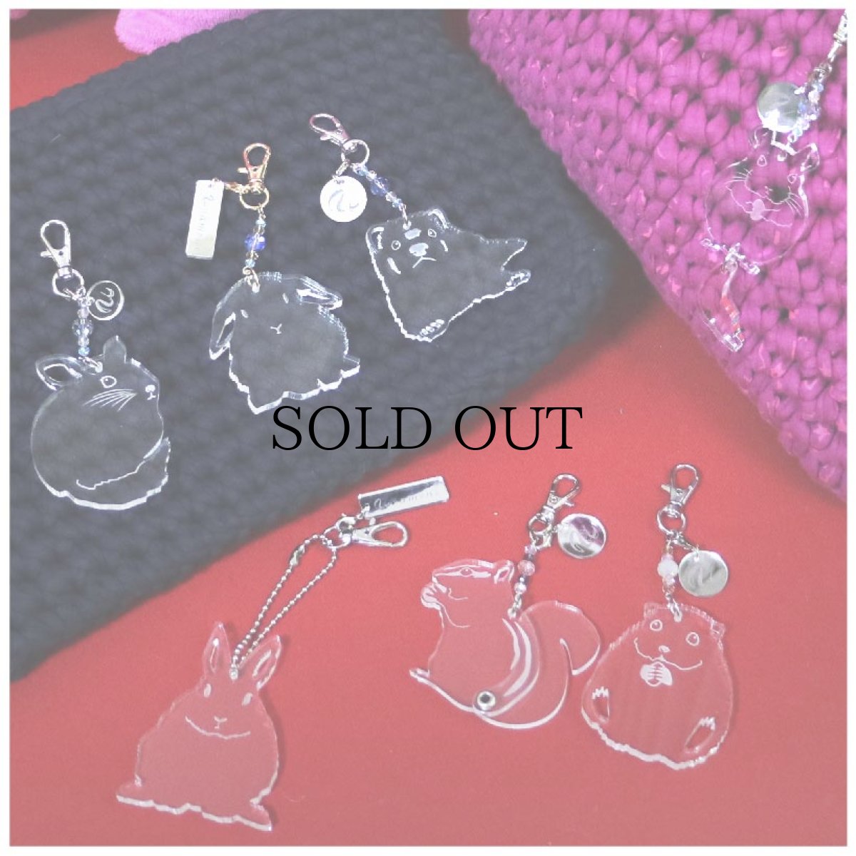 画像6: <在庫限り>しっぽがフリフリ! チンチラキーホルダー(A) (6)