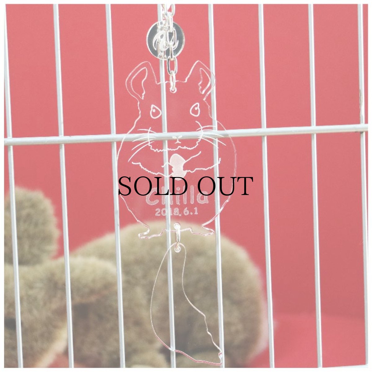 画像4: ＜在庫限り＞しっぽがフリフリ！ ケージプレート（チンチラA） (4)