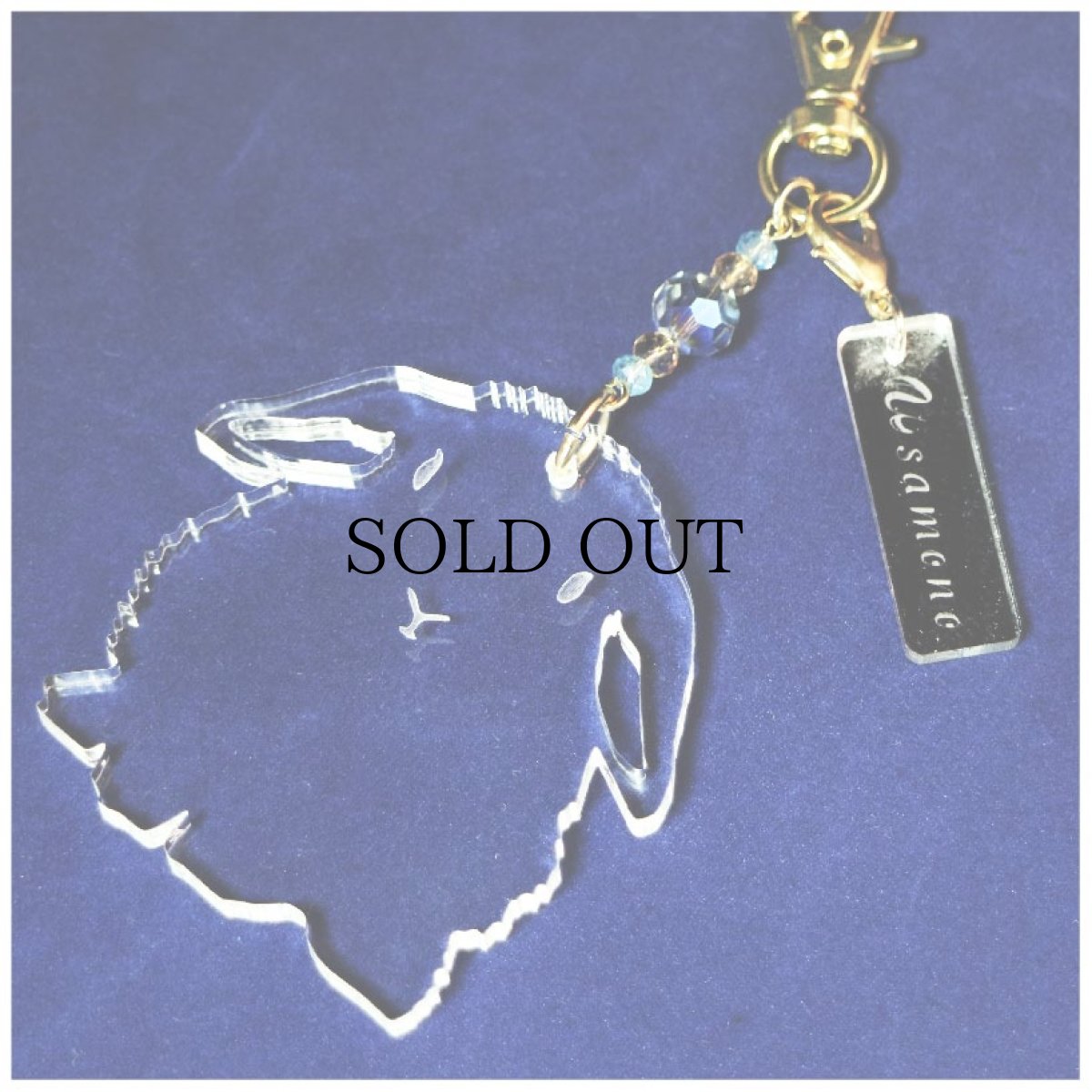 画像3: ＜値下げ＞シルエットバッグチャーム（うさぎCたれ耳） (3)