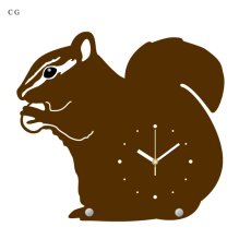 画像3: リスのシルエット時計 (3)
