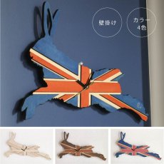 画像1: うさぎの時計 XING design ビッグシルエット380mm Union Jack   (1)