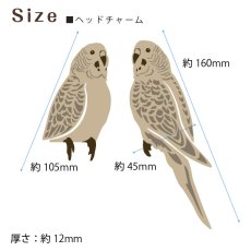 画像5: インコのヘッドチャーム＊フォトフレームは別売です (5)