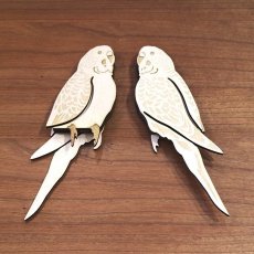 画像1: インコのヘッドチャーム＊フォトフレームは別売です (1)