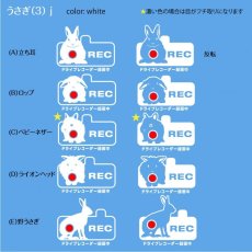 画像2: ＜Drive Recorder ●REC＞カッティングステッカー　 うさぎ（3） デザイン・英・日メッセージが選べます！ (2)