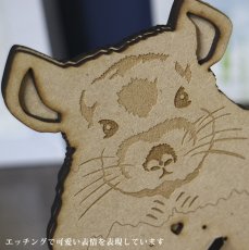 画像3: チンチラのシルエット時計＜Woody Line＞ミニ (3)