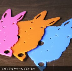 画像17: うさぎのシルエット時計　ミニ（立ち耳・ロップ）　＊仕様変更 (17)