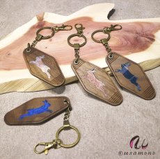 画像1: ウォールナット×アクリル　モーテルキー_No.01-06 (1)