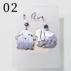 画像4: アクリルピアス（金具は選べます）　No.01-06 (4)