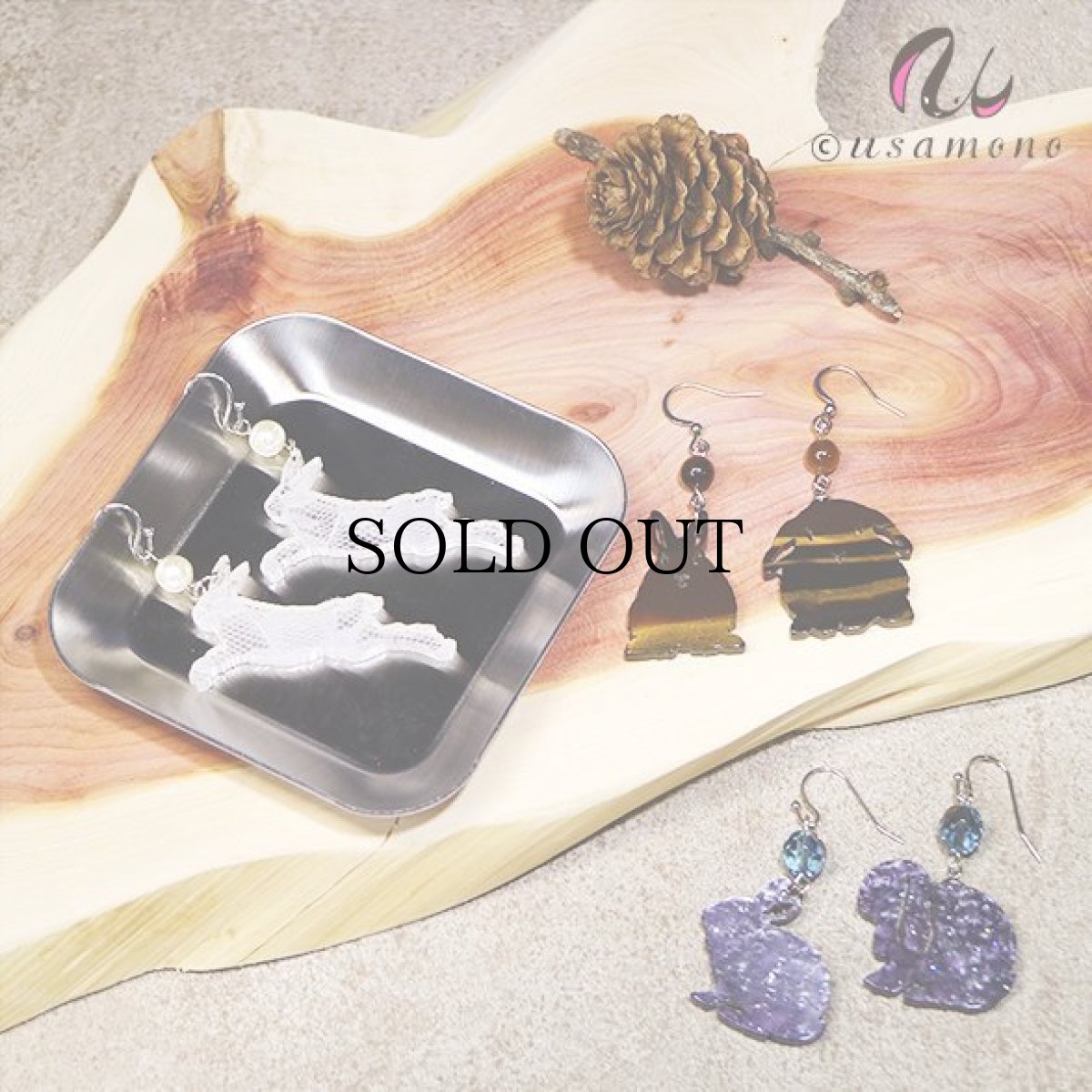 画像2: アクリルピアス（金具は選べます）　No.01-06 (2)